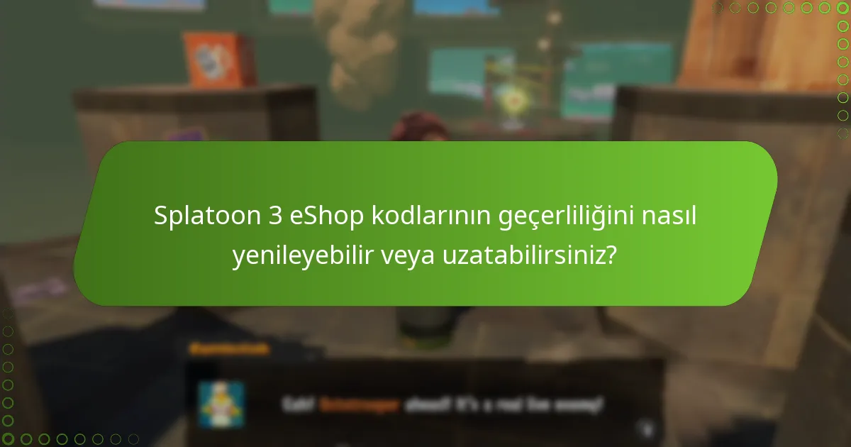 Splatoon 3 eShop kodlarıyla ilgili politikalar nelerdir?